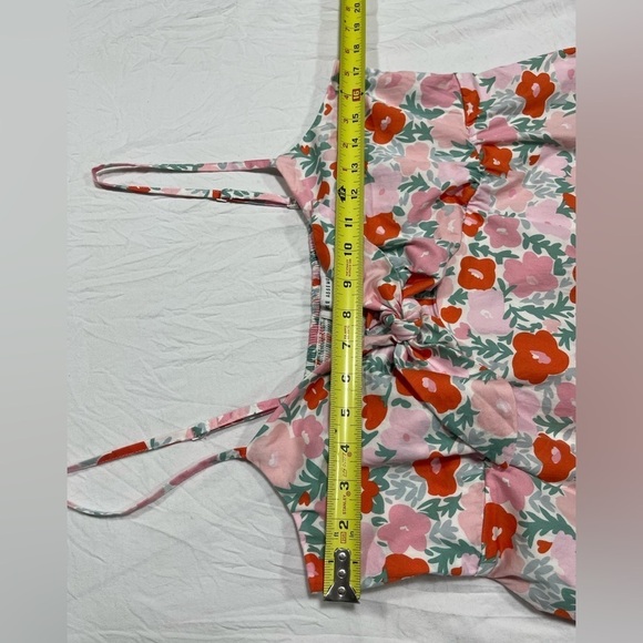 Free Assembly floral print women’s Tank top with tie front. Women’s size M - Picture 14 of 14